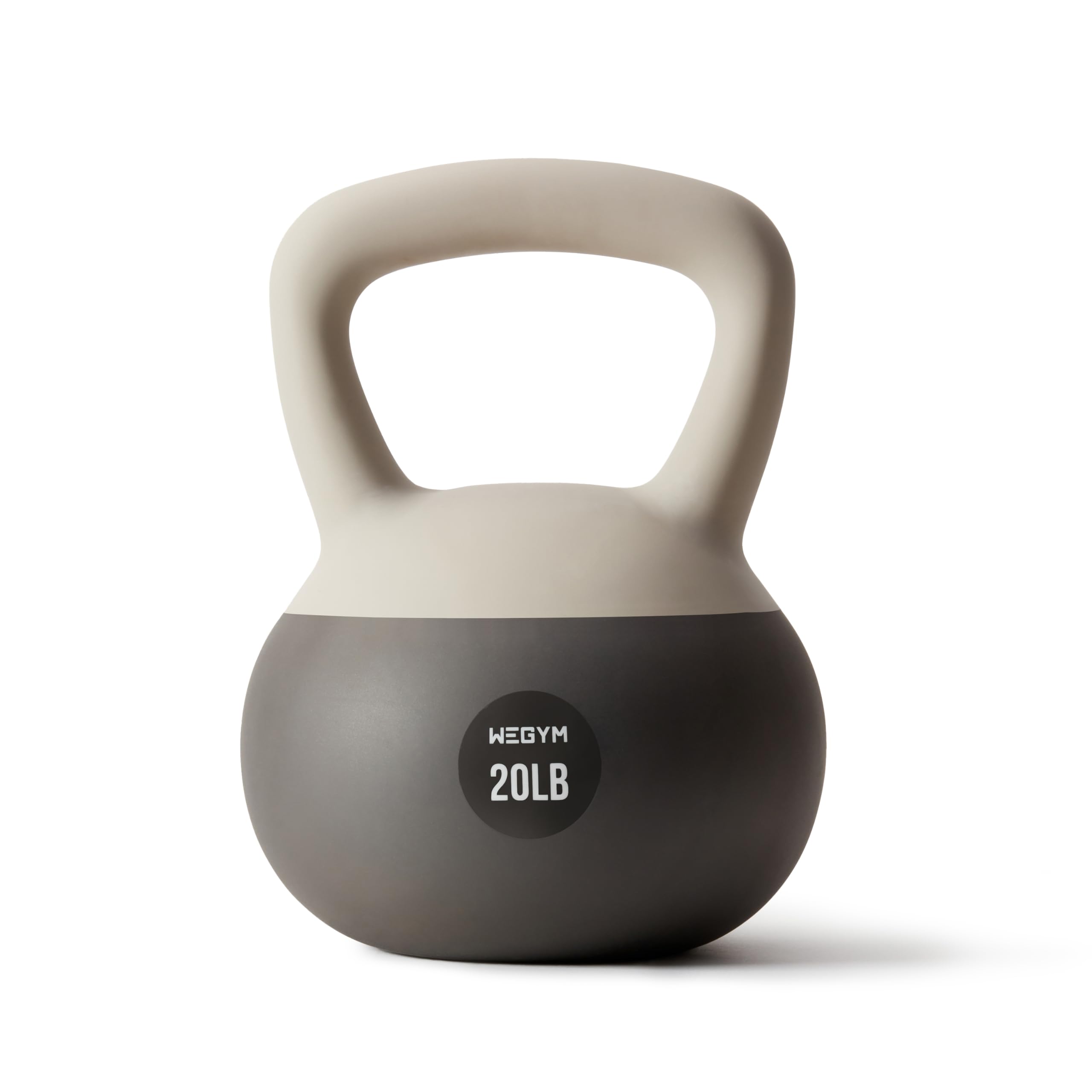 WeGym Soft Kettlebell with Cushioned Impact Resistant Base, Anti Slip Wide Grip Handle for Home Workouts, Weightlifting, Full Body Training (25LB Rose)