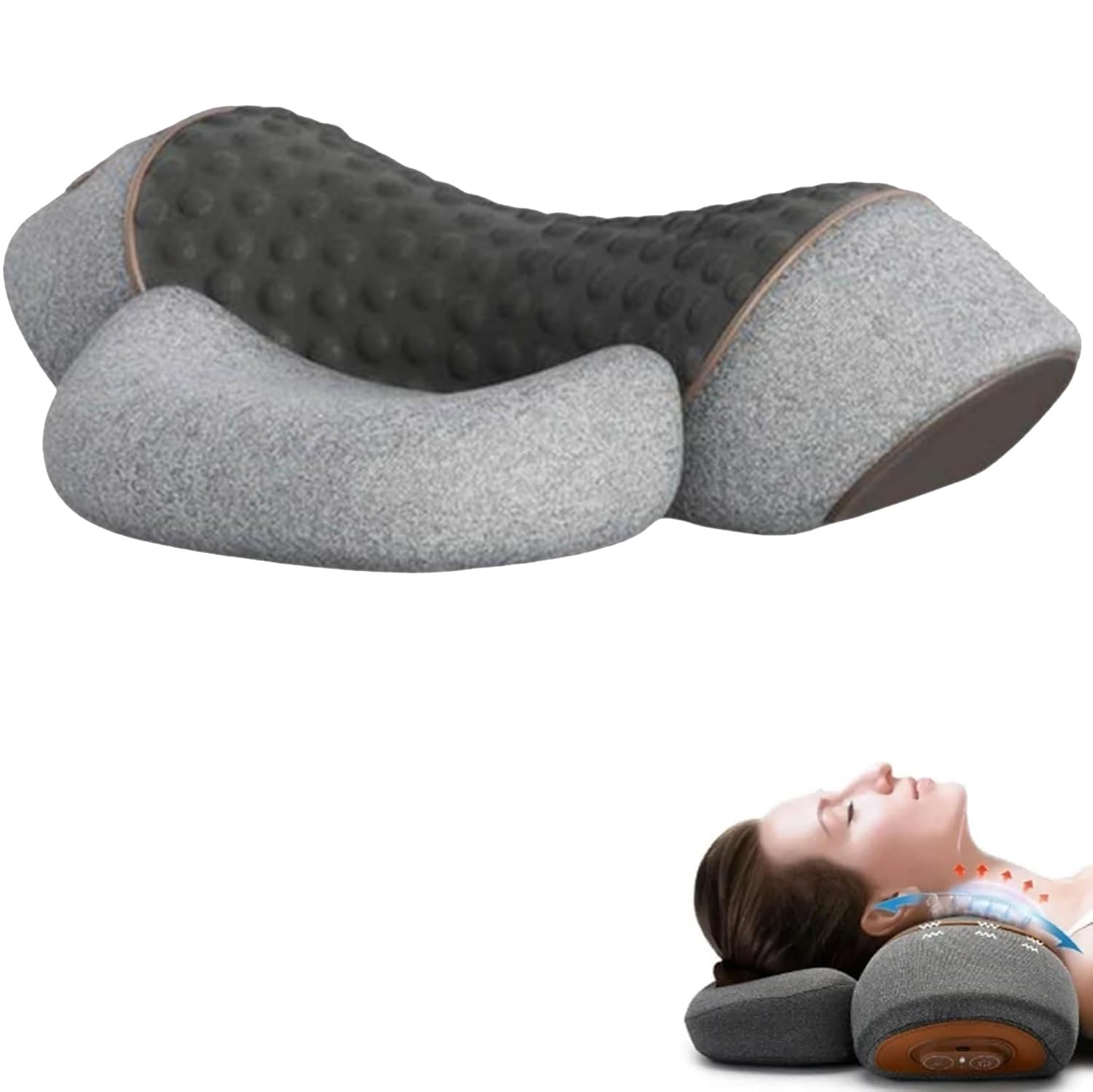 Sereno Nuqo Masseur Cervical 3 en 1，Gris
