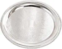 Prato de Jantar, Prato de Servir para Camping, Prato de Metal para Cozinha, Prato de Liga de Alumínio para Casa, Churrasco, Cozinha, Hotel, Tiramisu, Prata, Tamanho real