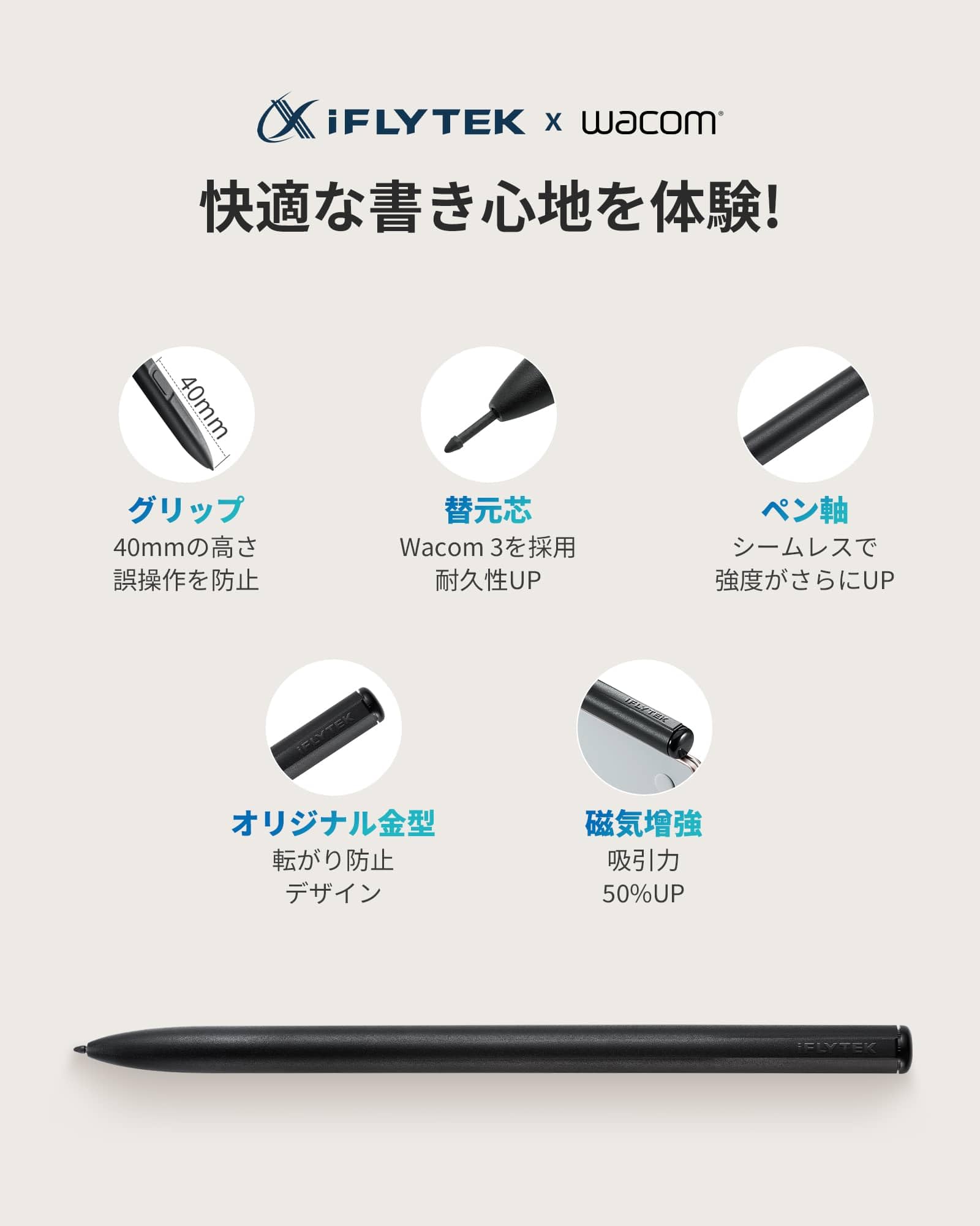 AINOTE 2 Stylus Pen, 4096 Druckstufen, Stift und Radiergummi in einem, Schreibtablet-Stift für Notizen, Skizzieren, Arbeiten und Meeting, kein Aufladen oder Bluetooth-Kopplung erforderlich