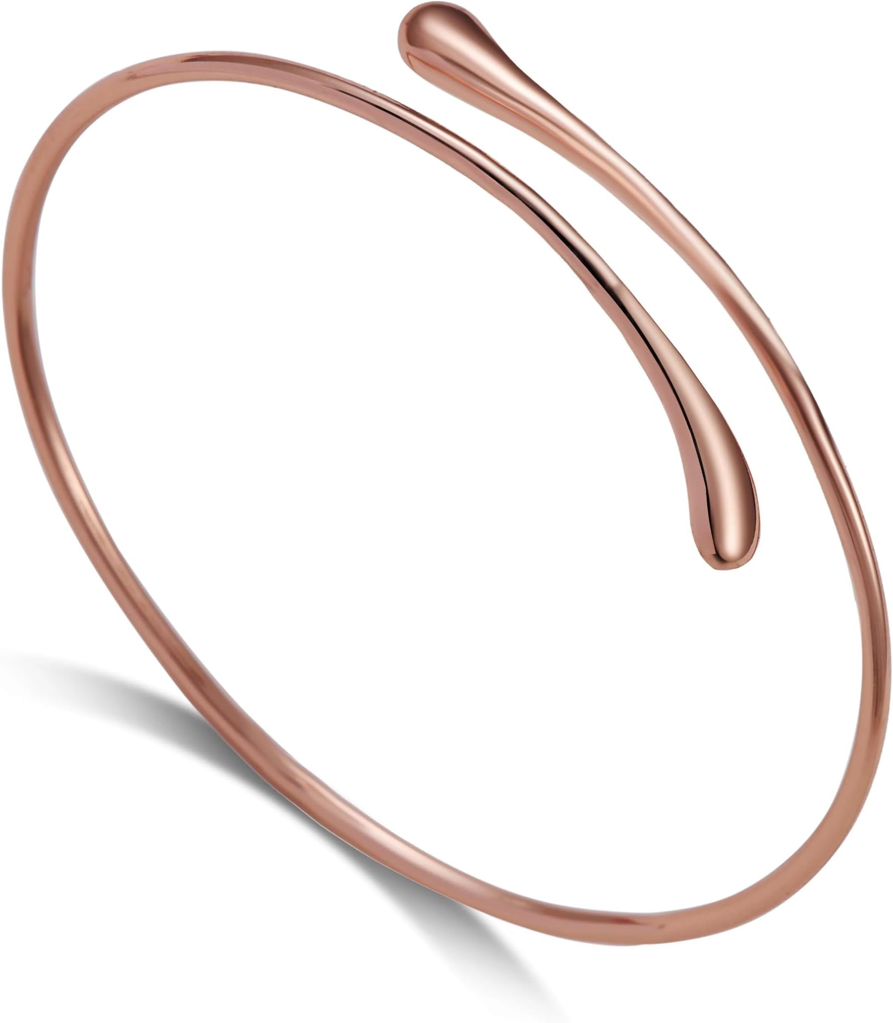 – Rose Gold Plated Teardrop Bangle