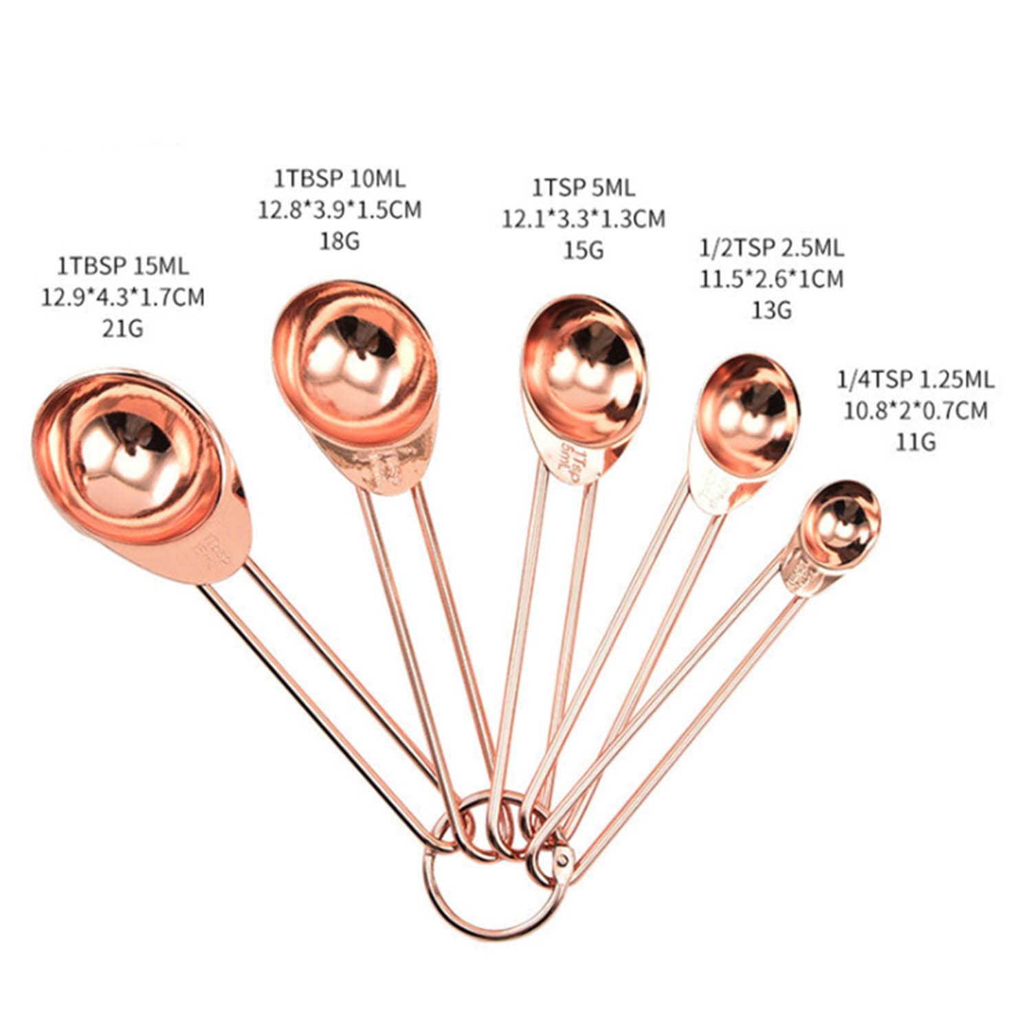 Tasses à Mesurer et Cuillères à Mesurer Ensemble de 8 Pièces Outils de Cuisson en Acier Inoxydable Facile à Lire Gadgets de Cuisine Suspendus Ustensiles