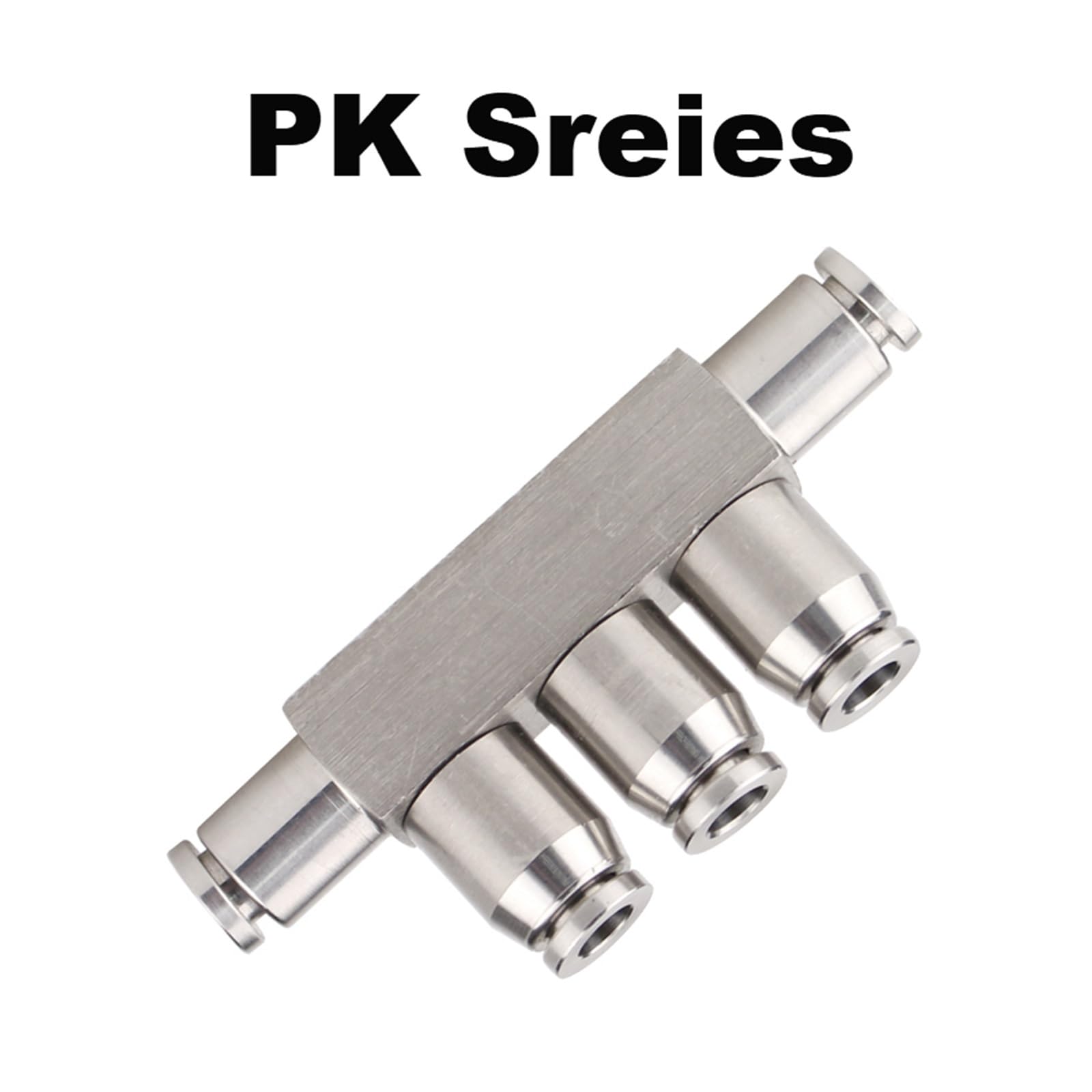 Tubo di collegamento pneumatico diritto passante, 2 pezzi in acciaio inossidabile raccordi for tubi pneumatici ad aria compressa in metallo a sgancio rapido raccordo for tubi ad alta pressione(Pk,6mm)