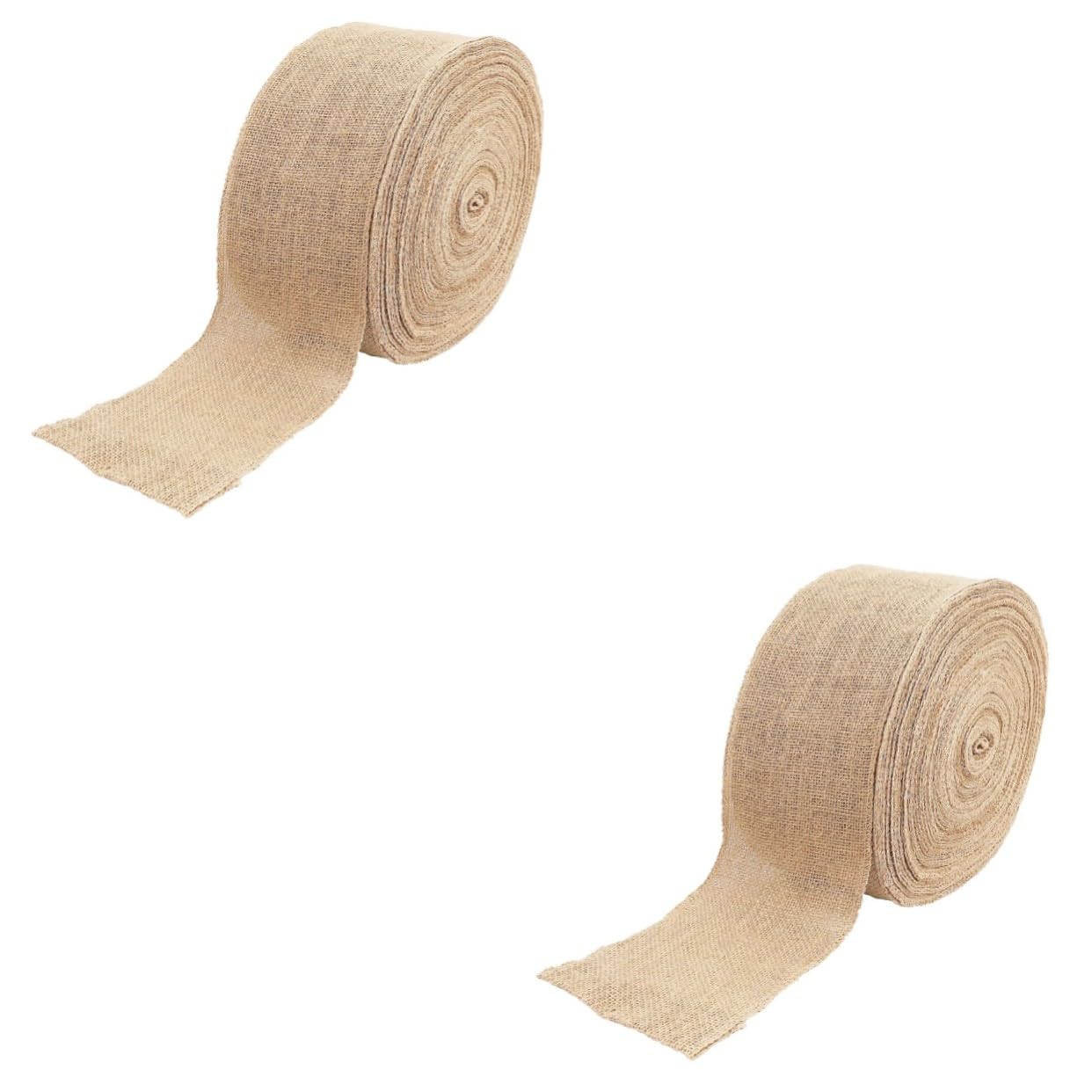 2 Rollen Natürliche Juteband Breit Vielseitiges DIY Dekoband für Geschenkverpackung Hochzeit Party Shower und Saisonale Tischdeko Glatte Oberfläche ohne Falten Basteln mit Robustem