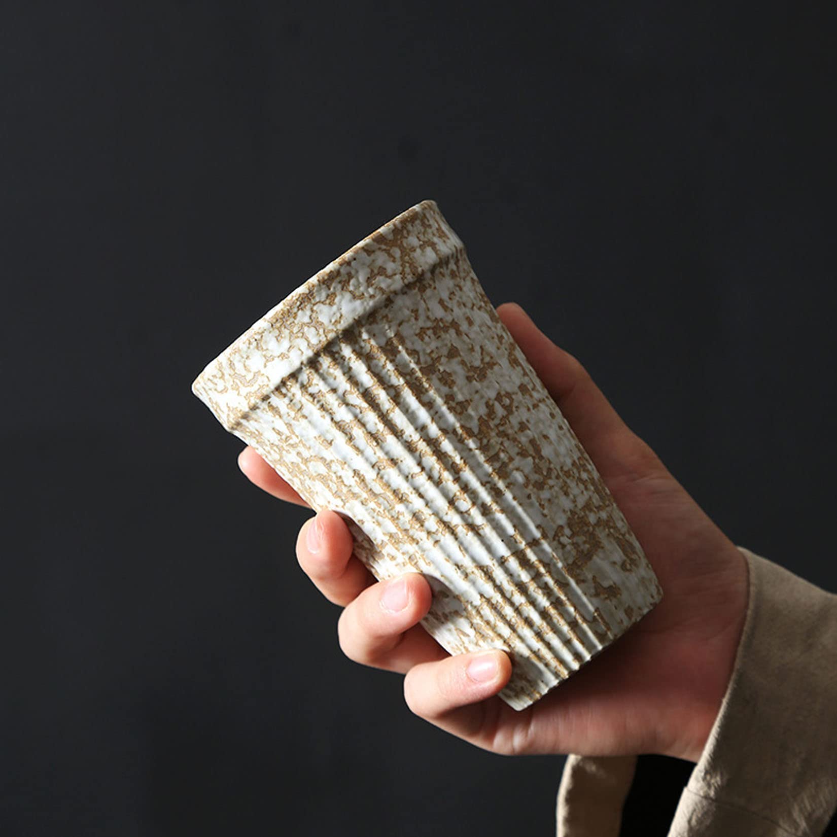 Tazza da caffè in Ceramica, Manico Comodo, Fondo Antiscivolo, può Contenere caffè, Latte, Bevande,B