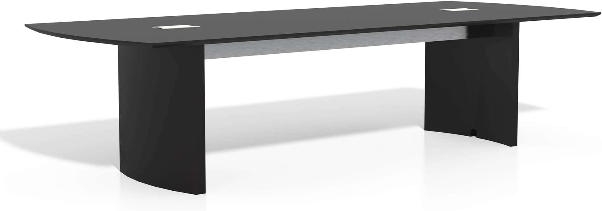 Safco Medina 48" x 120" Rectangular Conference Table, Mocha Finish | Wire Management | Durable Laminate Top