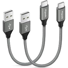 etguuds USB to USB C Cable 0.5ft, 2-Pack USB A to USB C Charger Cord Type C