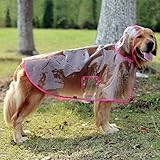 Glanzzeit Dog See-Through Raincoat Cool Rain Jackets Adjustable Poncho for Medium Large Dogs 2XL to...