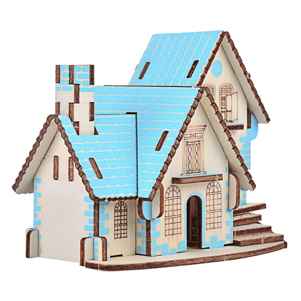 Fren House Model, Practical Wooden Model House for Daily Playing