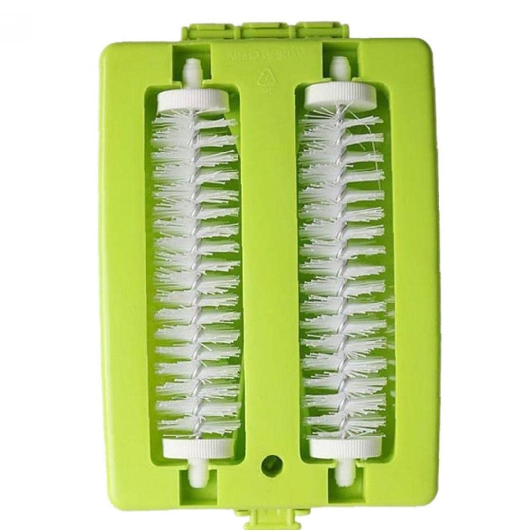 Ericetion Random Handheld Double Roller Carpet Debris Brush Multi-Functional Sweepers Sofa Carpet Crumb Dust Hair Cleaning Brush