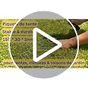 Aiperq Piquets De Fixation En Acier Galvanisé  50 Pièces  - Agrafes De Fixation Solides Pour Toile De Paillage Grillage Et Filets 150 Mm Long 30 Mm Large 3 Mm 90064344