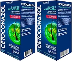 Kit 2 Shampoo Cetoconazol Prevenção Anticaspa Coceira Vermelhidão 100ml