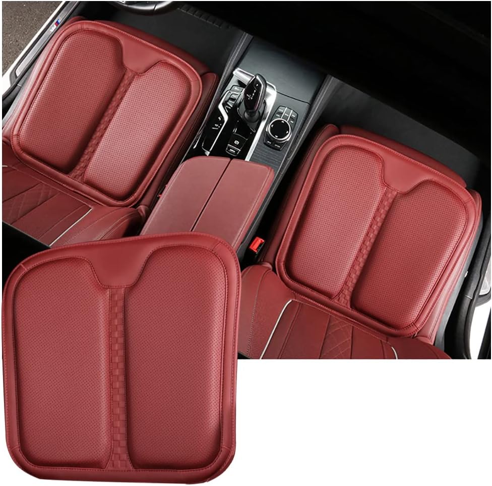ontto Car Seat Cushion Fit for Porsche Accessories Comfort Seat Pad Cover for Car Driver Seat Office Chair Lower Back Pain Relief Bordeaux Red(1PC)