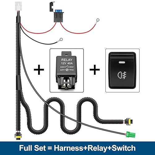 Miniatura 7 de Arnés de cableado de luz antiniebla H11 H8 para Nissan Altima Frontier Versa Sentra Rouge 2014-2023 con kit de interruptor de encendido/apagado