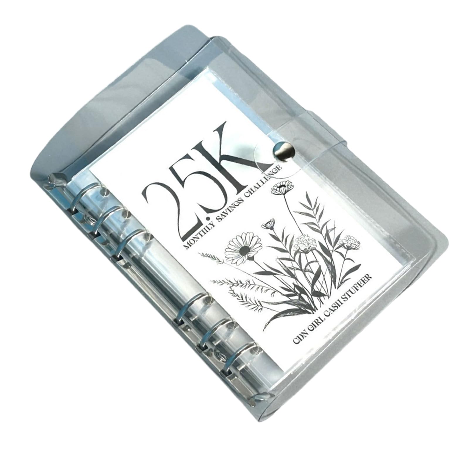 Uqezagpa Clear Covers Monthly Money Saving Challenge Binder with Goal Envelope Styles for a Fun and Engaging Saving Challenge Plan
