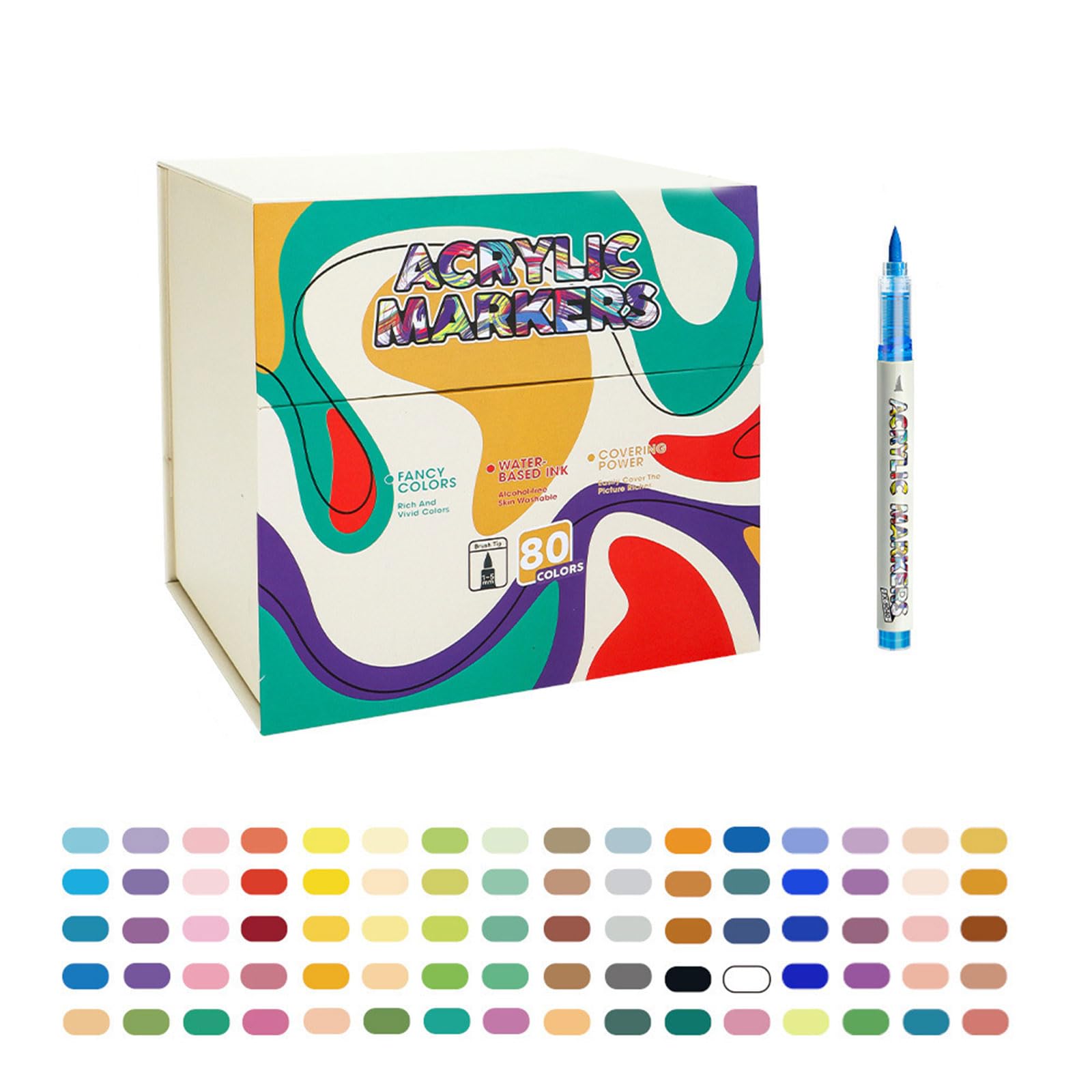 Tragbarer flüssiger Acrylstift, Mehrzweck-Stift für Studenten, Kunst, Journaling auf verschiedenen Oberflächen, wasserdichte Acrylfarbstifte