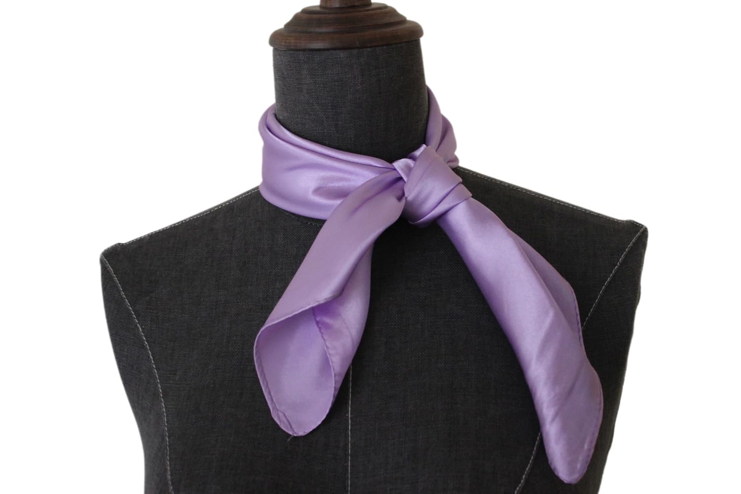 Pañuelo retro de los años 50 con sensación de seda para el cuello, Lavanda 4