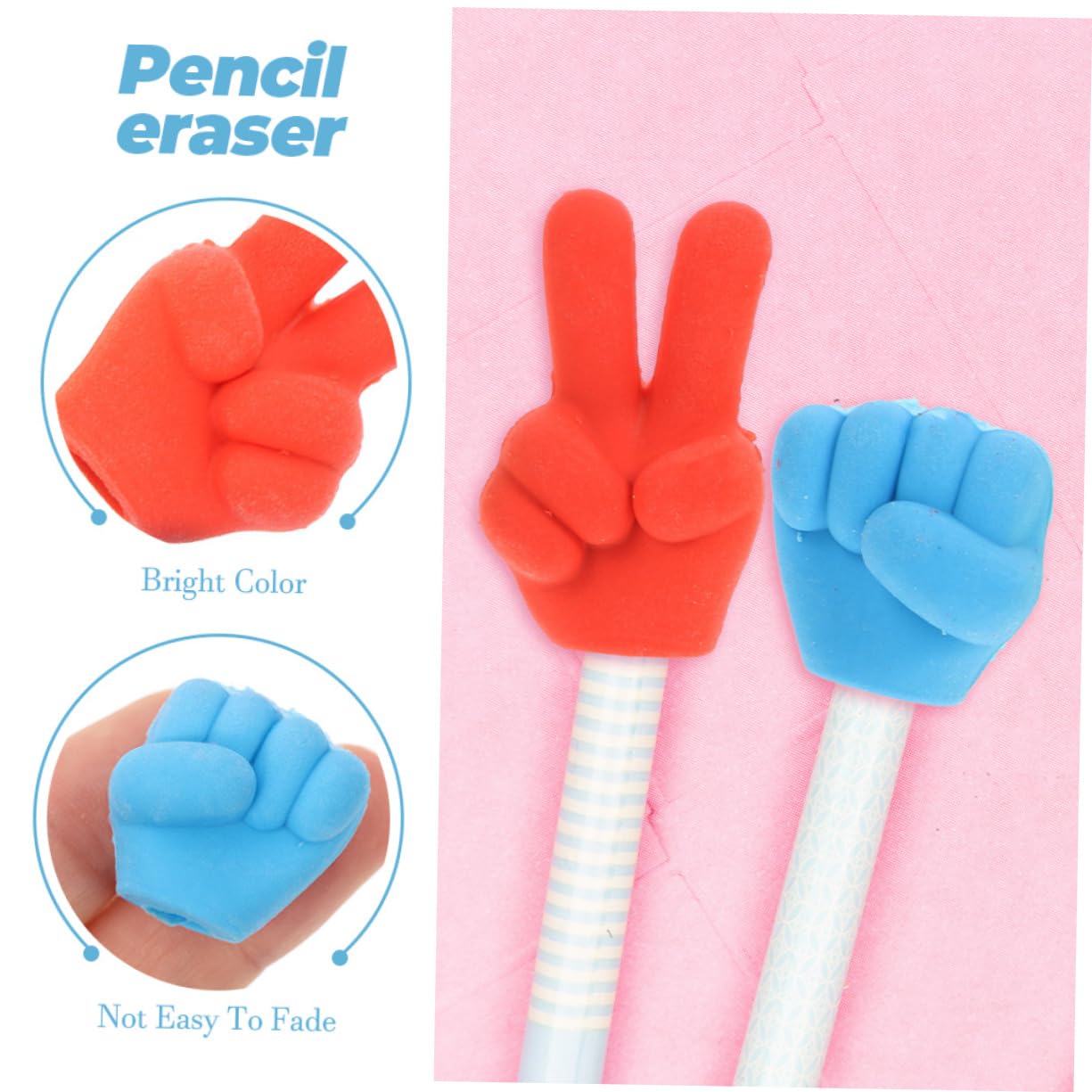 Tofficu 4 Sätze Radierstift-set Klebrige Hände Bandspender Mini Würfel Erasers for Radiergummi Kindergarten Radiergummis Geschmeidige Studenten Radiergummis 20 Stück * 4