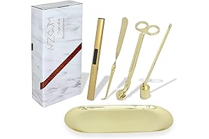 Complete Candle Accessory Tool Pack in Elegant Lemon Gold Finish