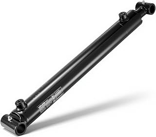 VEVOR Double Acting Hydraulic Cylinder, 2" Bore x 16" Stroke, Max 3500PSI Hydraulic Cylinder, Heavy-Duty Welded Cross Tube Cylinders with 1" Pin Hole & SAE #6 Port for Agricultural Machinery, Tractors