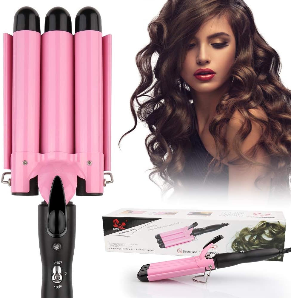 Rizador de Pelo, Pinzas Rizadoras, 3 Tubos Onduladores de Pelo, Rizador de  Calentamiento Rápido, 25MM Iron Wave Curler Multifunción Temperatura  Ajustable 180℃-220℃, Rizar y Ondas un Efecto Ondulado : Amazon.es: Belleza