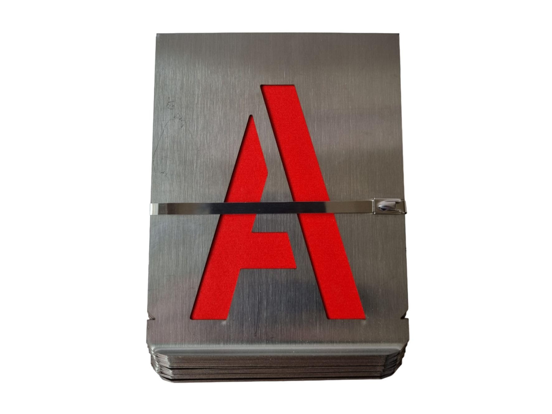 Buchstaben Schablonen Set A-Z | 250mm - 25 cm | Rostfreier Edelstahl | Einzelne Signierschablonen für Präzise Markierungen | Langlebig & Wiederverwendbar | Margreiter Technik