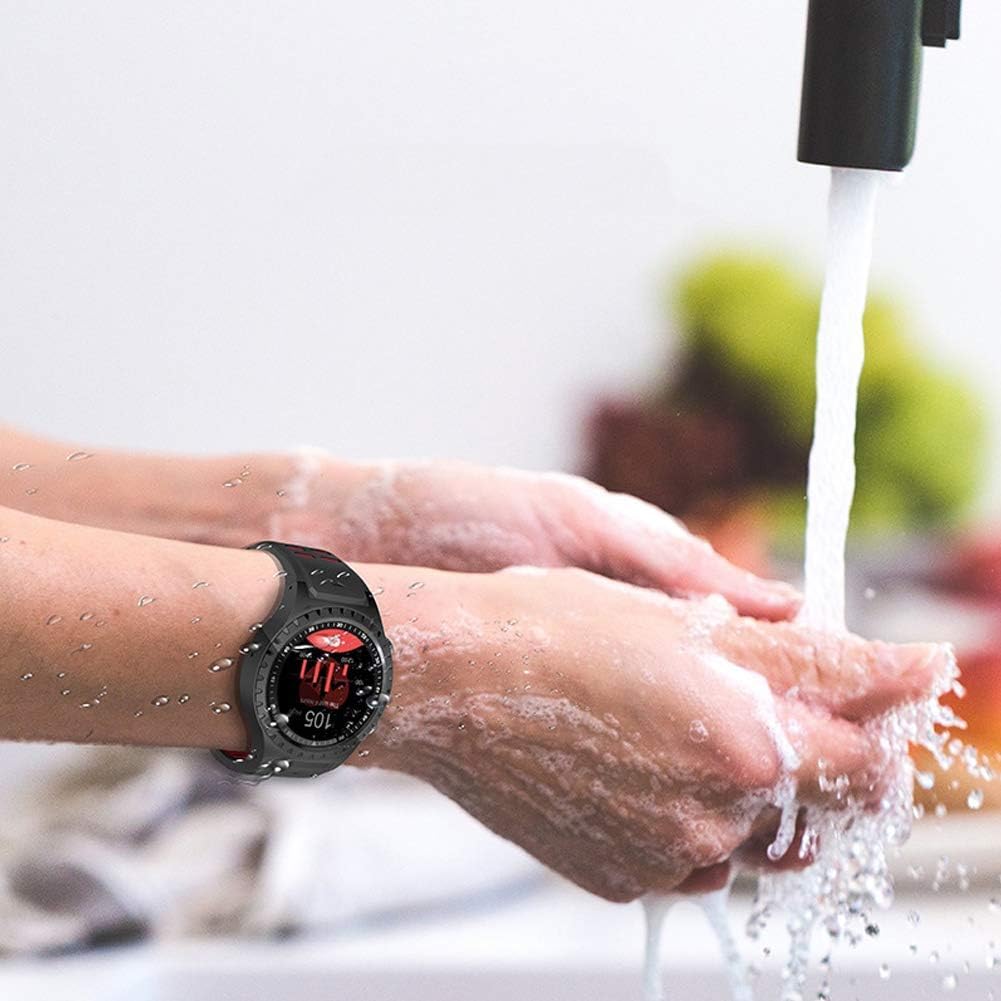 GPS Bluetooth Sport Smart Watch Bussola Sport all'Aria Aperta, Fitness Tracker Impermeabile Schermo A Colori Activity Tracker con Cardiofrequenzimetro per Uomo Ragazzo Donna, Red