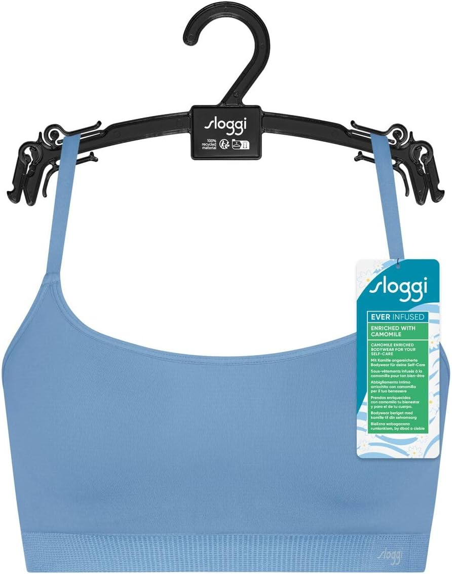 Sloggi Padded Bralette Ever Camomile Non Wired Hook & Eye Bra Seamless Lingerie