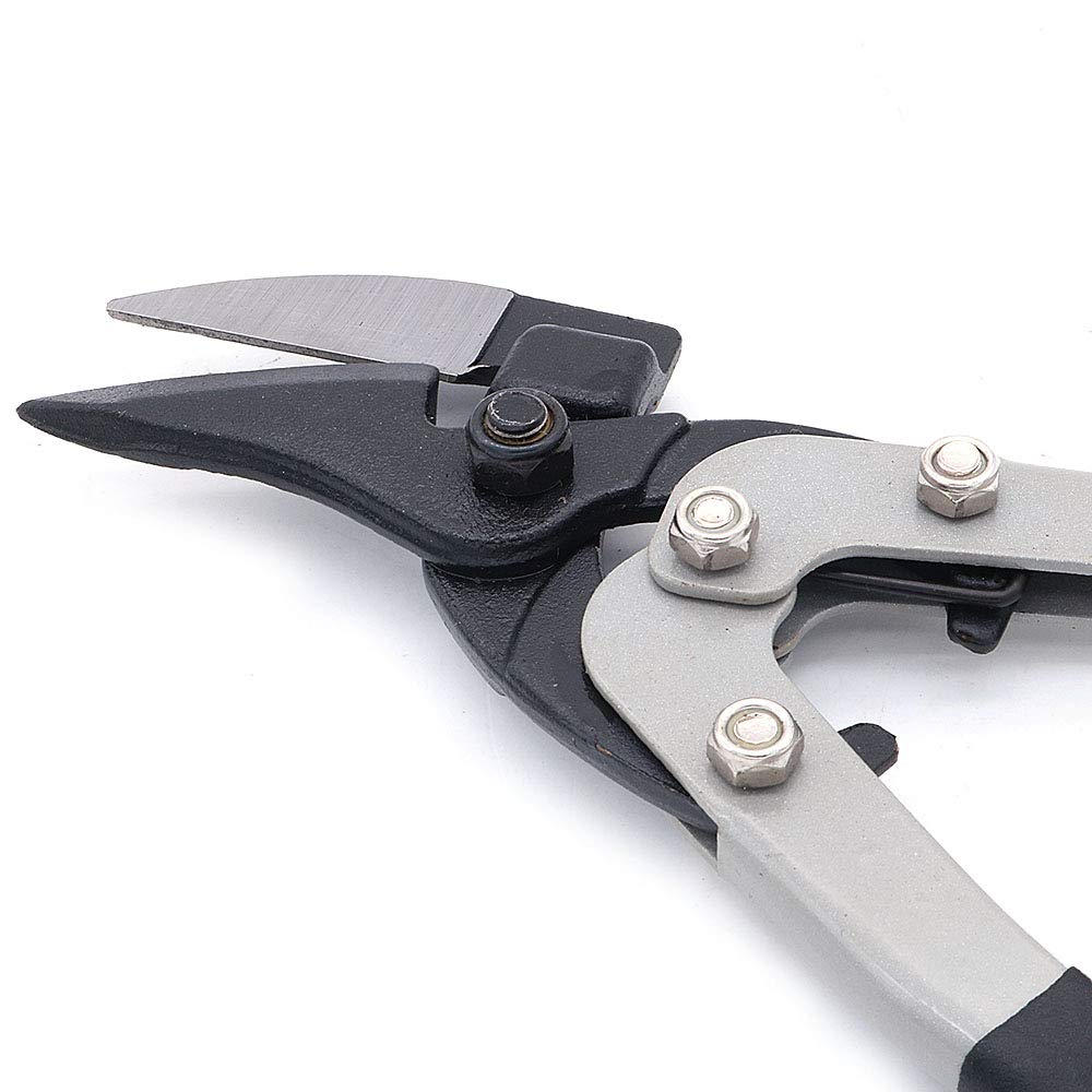 NUZAMAS Cisaille à tôle robuste - Coupe droite - Coupe-tôle d'acier fine - Coupe industrielle - 27 cm