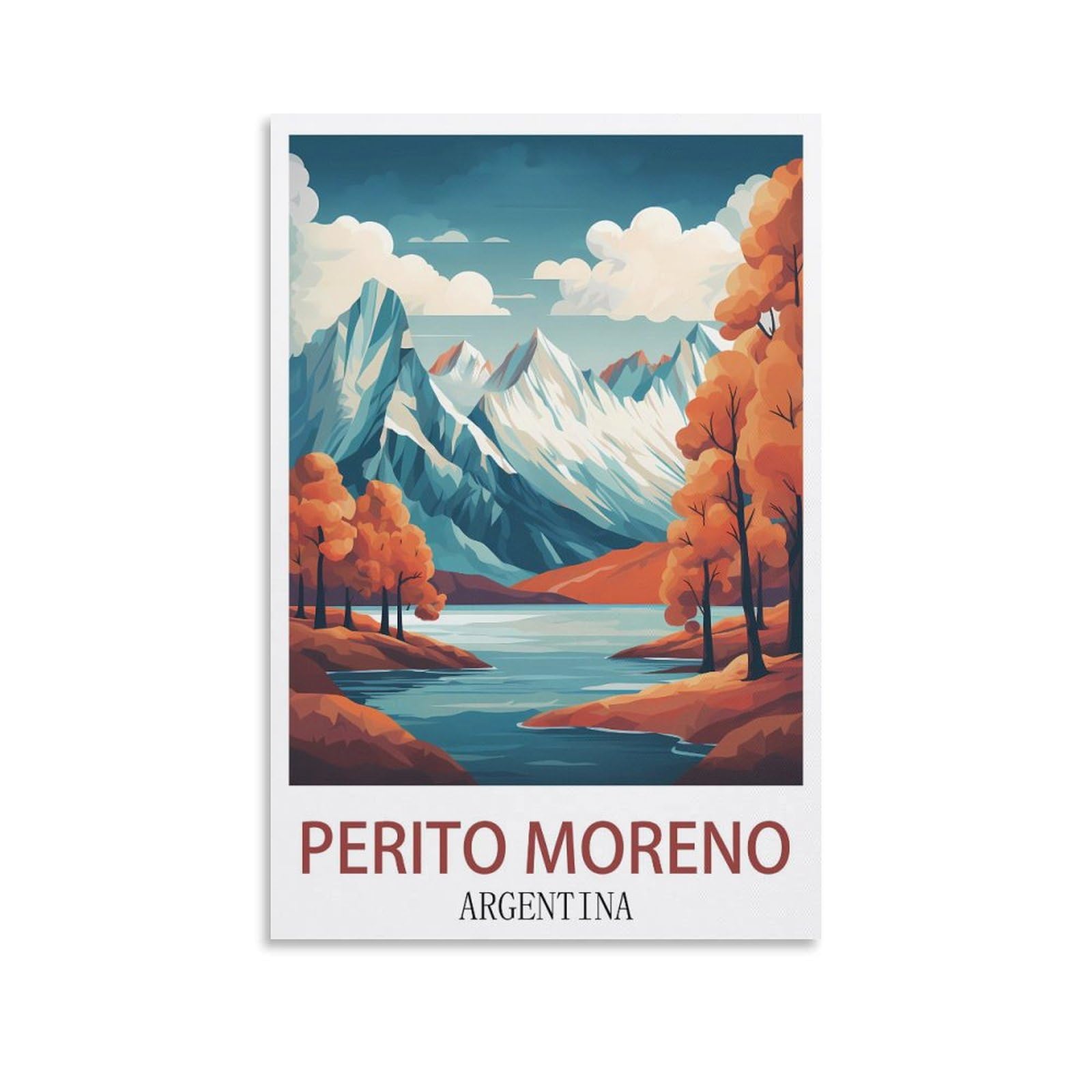 EZMLFA Diamond Painting Kits for Adults,Perito Moreno Argentina DIY Crystal Embroidery Gifts,Diamond Art Craft,for Living Room Home 50x60cm