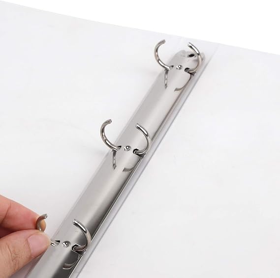 with Elastic Closure Clear Matte Soft PVC Cover Case refillable Loose Leaf Binder Round Ring Protector Folder for DIY Photo Album and Scrapbook,Notebooks