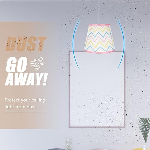 Miniatura 6 de Lámpara de conejo de repuesto de color para dormitorio, candelabros de tela ondulados, cubierta de mesa, lámpara de tela de repuesto ondulada de