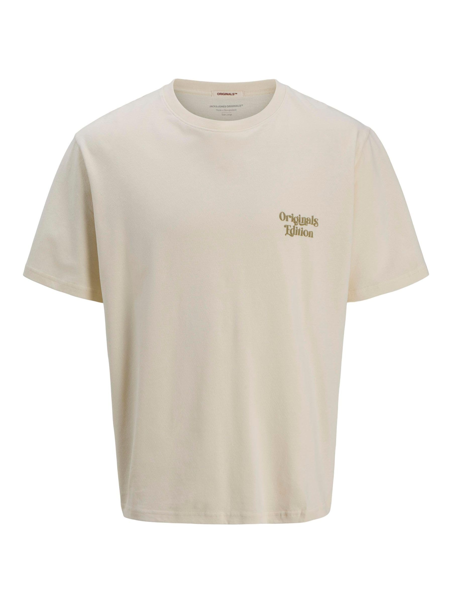 Jack & Jones Men's Antique White Joracapulco Type Tee Ss Crew Neck, Xs