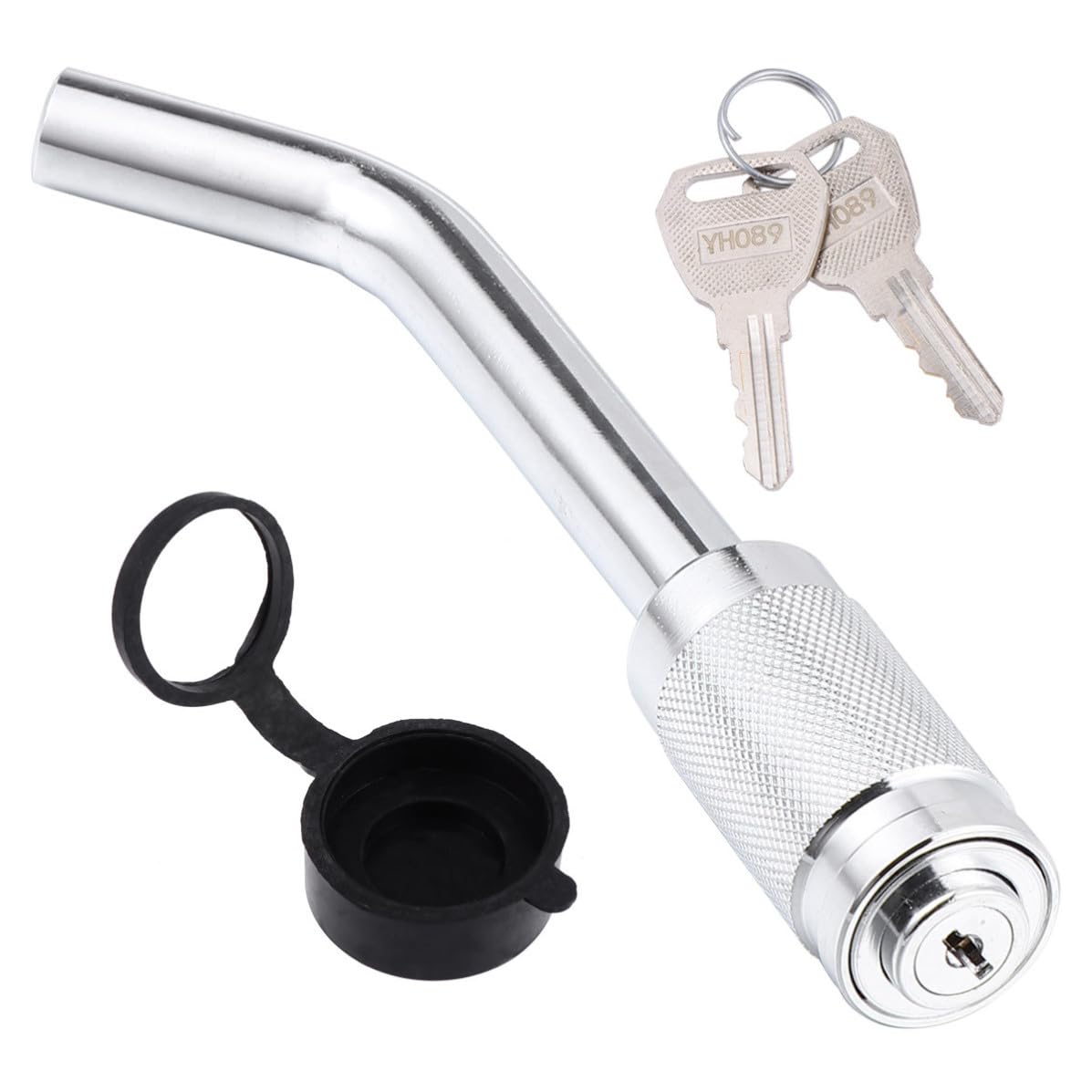 Mipcase Bloqueo del Receptor del Enganche del Remolque Enganche Antirrobo Hierro y Aleación de Zinc Plata Fácil Instalación para Caravana y Remolque Varios estilos