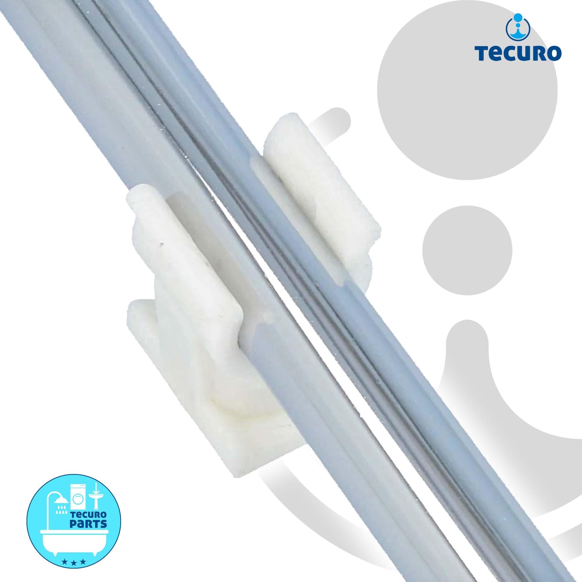 Clips De Fixation Pour Tuyaux – Plastique Blanc Avec Douille Laiton Filetée M6 – Diamètre Tuyau 6 à 42 Mm – Simple Ou Double – Lot Professionnel