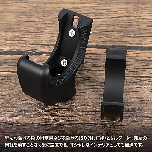 ドレス 壁掛けロッドスタンド3セット ブラック