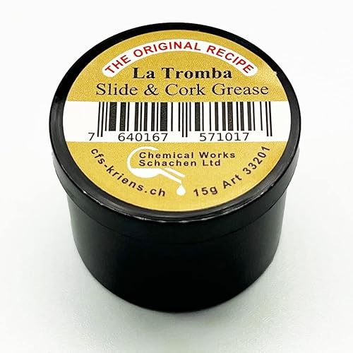 La Tromba Zugfett/Korkfett - The Original Recipe - Ideal für Blasinstrumente - Dose à 15g + Poliertuch aus Mikrofaser
