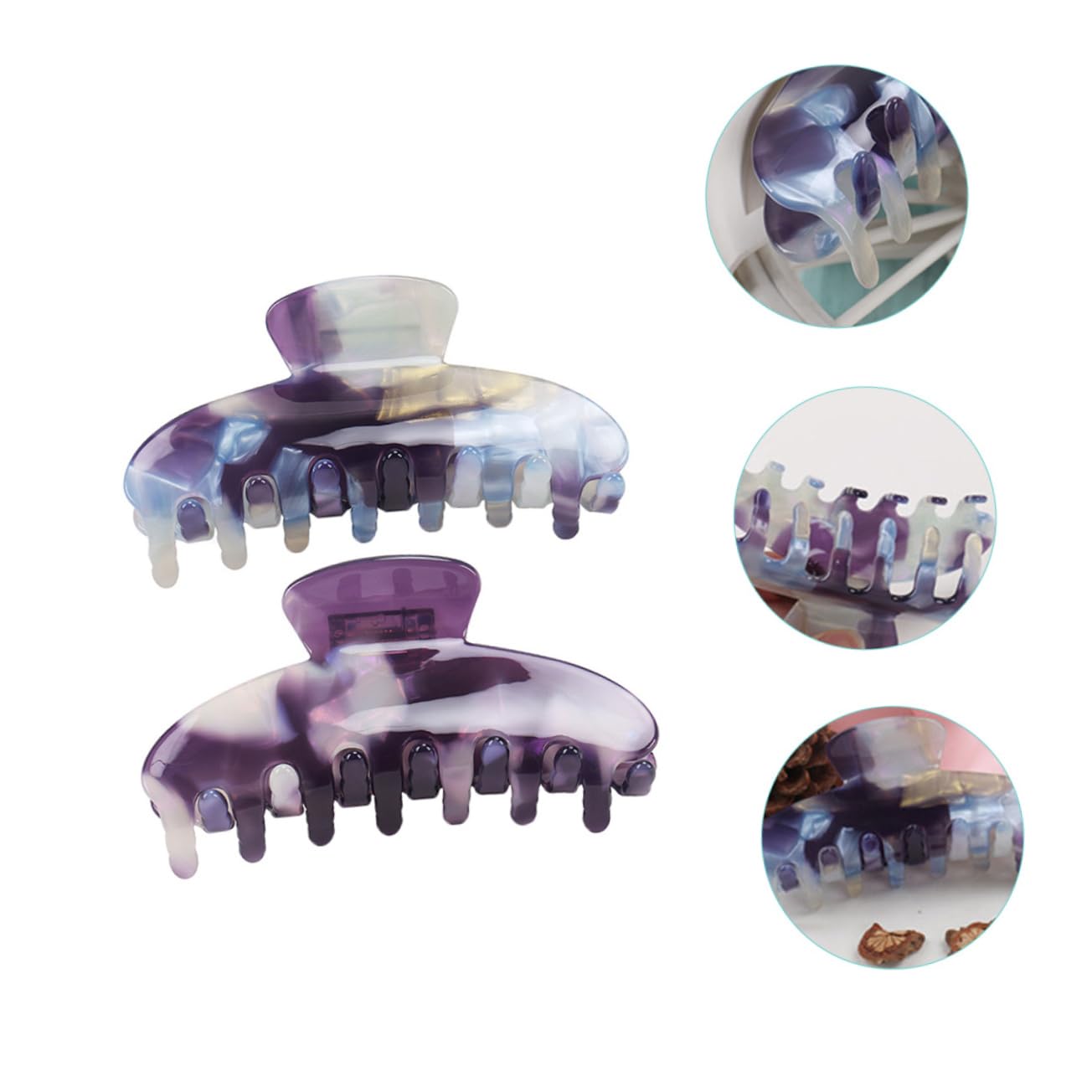 FRCOLOR 4 Piezas Pinza Para El Cabello Pinza De Pelo Para Pinzas Para El Cabello Para Cabello Grueso Pinzas Para El Cabello Para Mujeres Cabello Pinzas Para El Pelo El Plastico