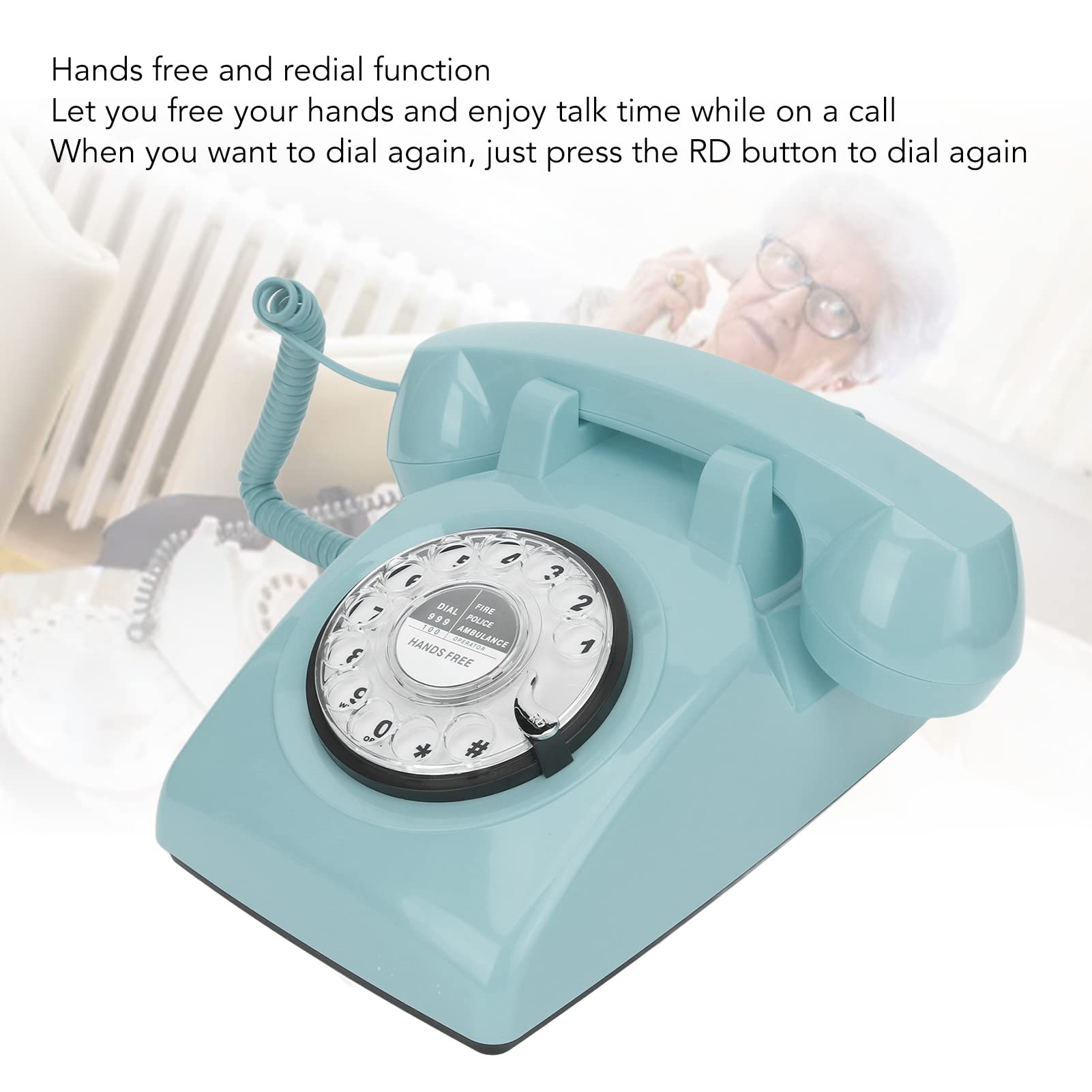 Socobeta Telefono di Casa Vintage retrò Vecchio Stile Telefono Fisso Ideale per Famiglie, Amici e Colleghi