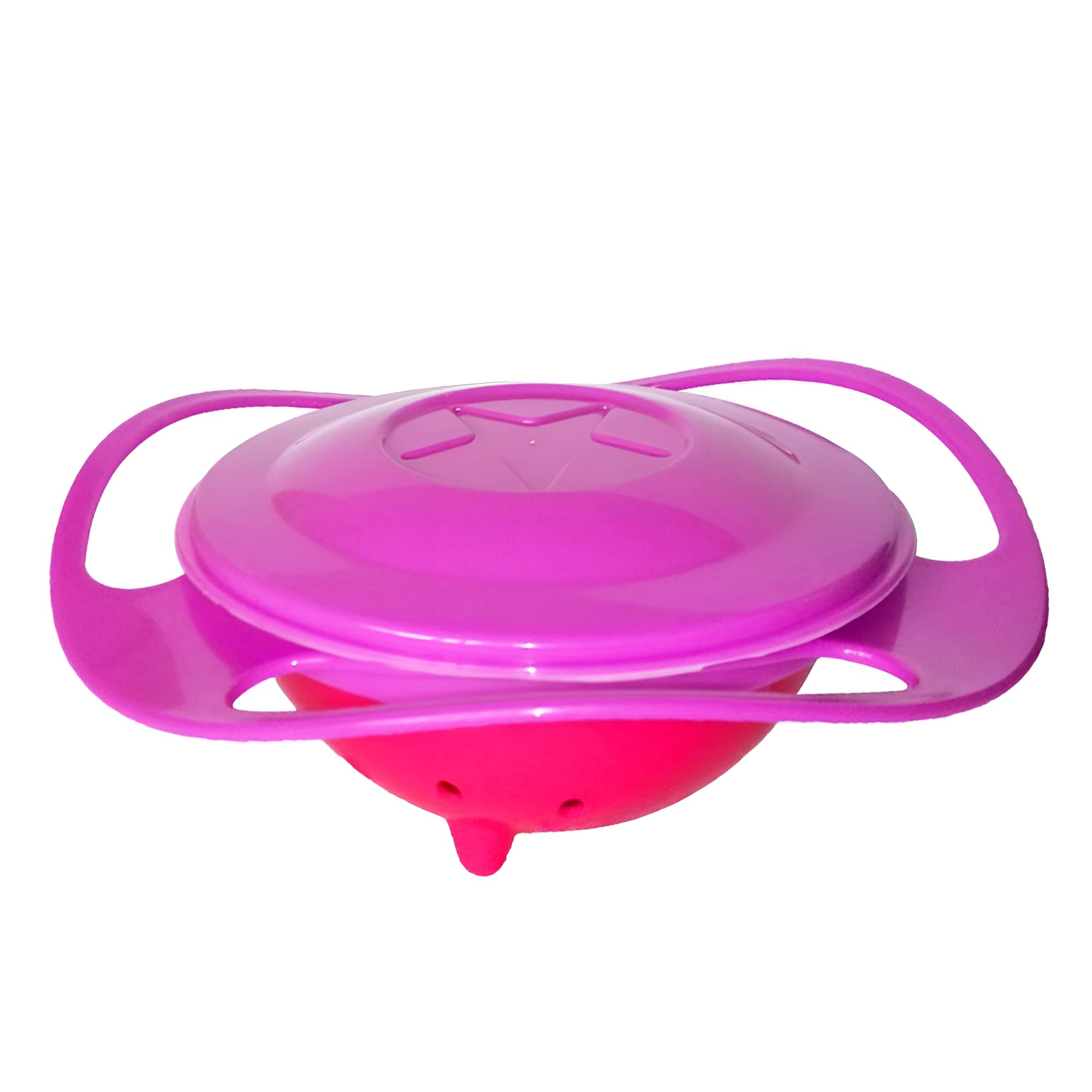 Garth Gyro Curved Dish   for Baby 1 Pc – Multicolor Non-Spill Toddler Feeding Curved Dish  , 360° Rotating Spill-Proof Dish for Kids, Snack Container with Lid, BPA-Free, Easy to Clean, Mealtime Solution for Babies - Image 4 thumbnail