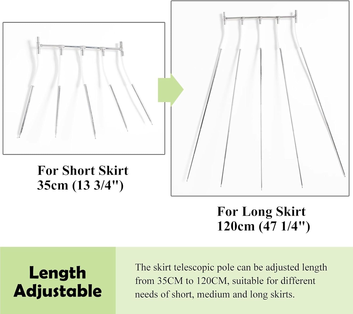 Clothes Display Hanging Mannequin for Skirt, Variable Adjustable Dress Form, Shop Window Clothing Modeling Rack Mannequin Hanger Body Torso (One Color 30cm 11 3/4)