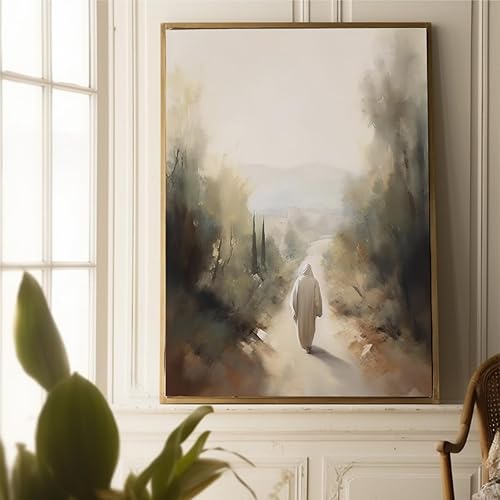 Miniatura 2 de Madelynn Ave Impresión artística de Jesucristo con textura de algodón, obra de arte para dormitorio, decoración de pared, sala de estar y decoración