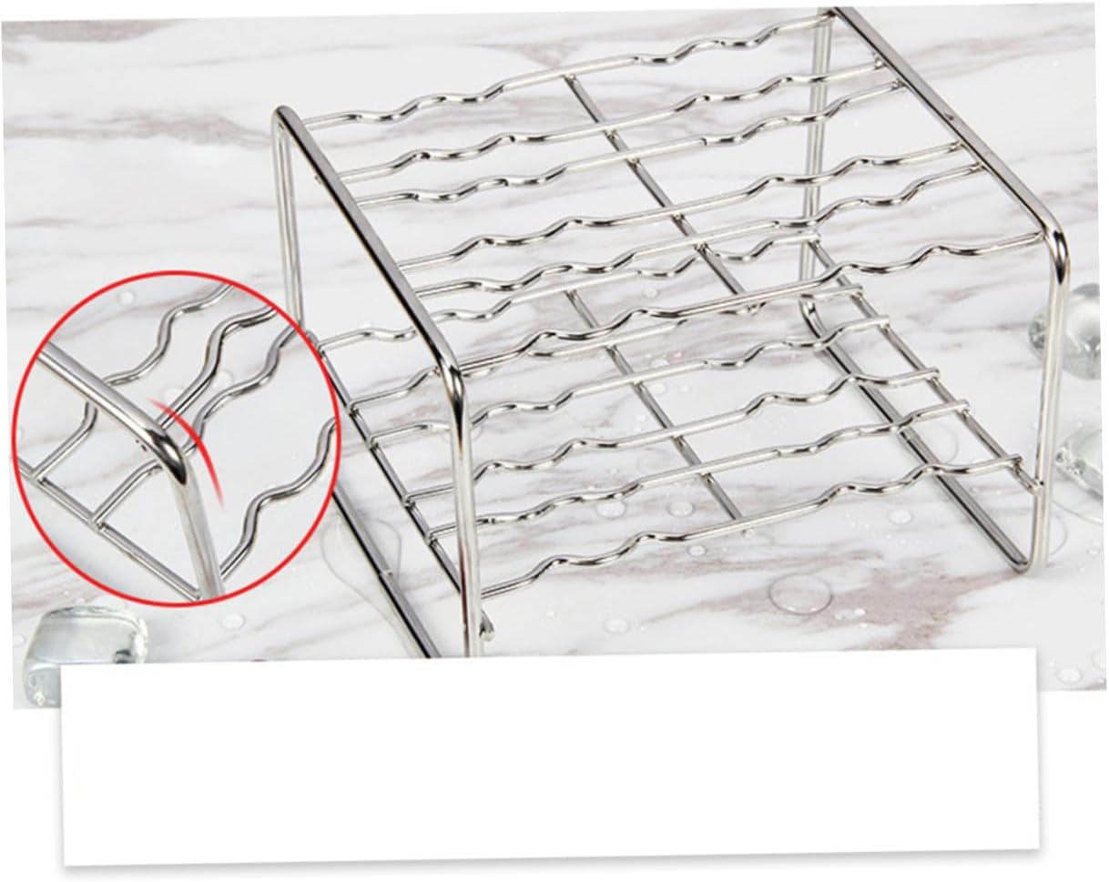 Mikinona 6pcs Stainless Steel Ice Cream Molds with Flat Double Groove Maker for Homemade Ice for and Treats