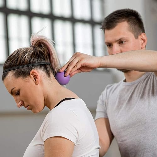 Miniatura 4 de WOVTE Bola de lacrosse de masaje para músculos doloridos, hombros, cuello, espalda, pies, cuerpo, tejido profundo, punto gatillo, nudos musculares,