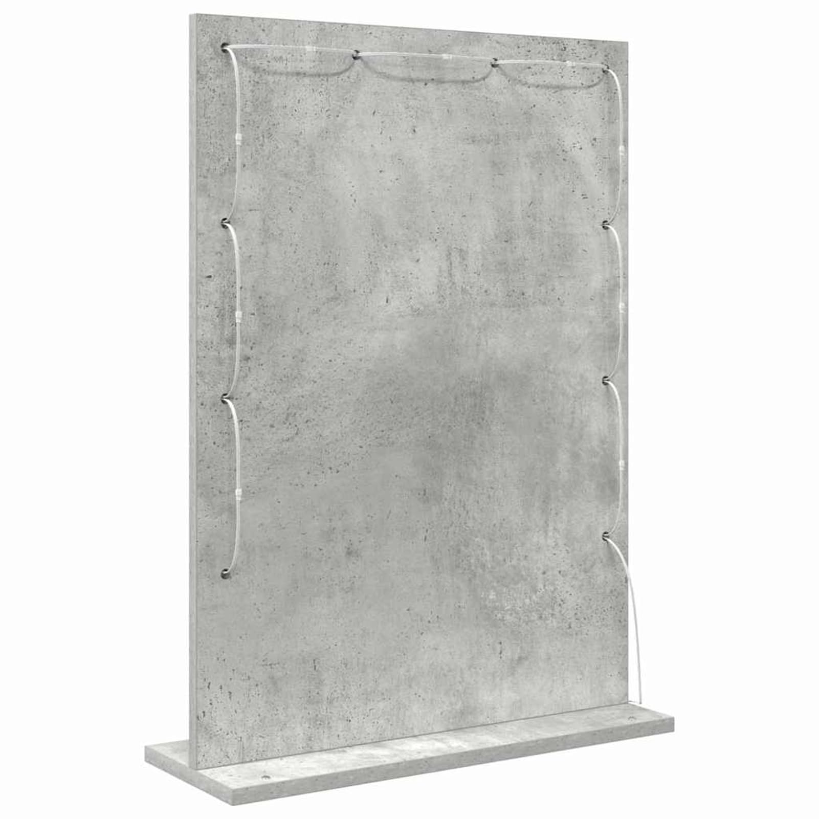 Gecheer Kosmetikspiegel Beton grau 70 x 50 x 18 cm Spiegel, Deko Spiegel Bathroom Mirror für Badezimmer Make-up Rasur Wohnung Hotel868336