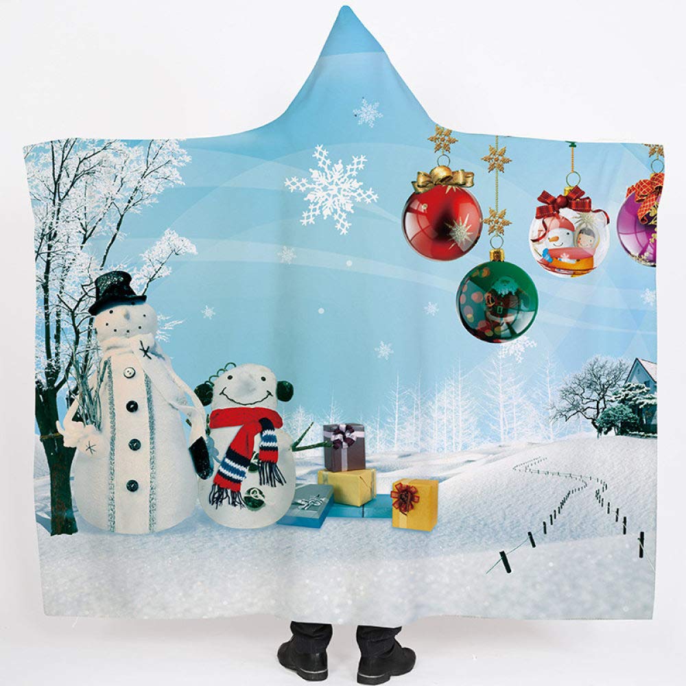 Couverture d'impression bonhomme mignon contre le froid au bureau
