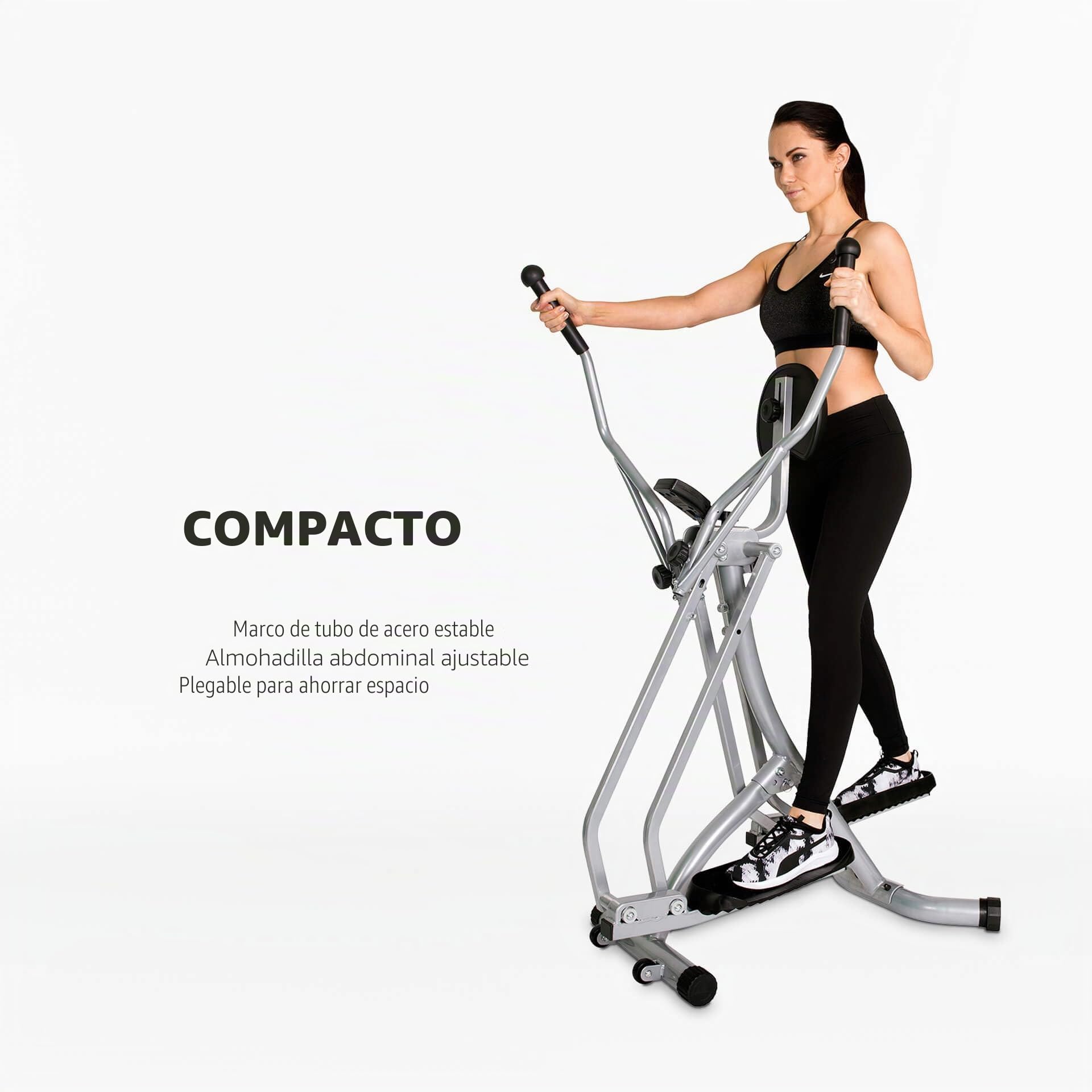 Christopeit 9101 - Elíptica de Fitness (100 kg), Color Plateado, Talla 80 x 60 x 148