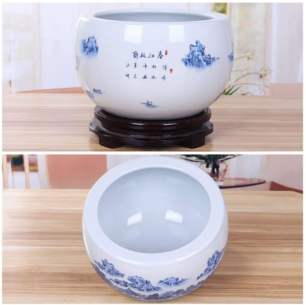 Wazon ceramiczny, doniczki na sukulenty dekoracyjny uchwyt na kwiaty miska chiński styl ceramiczna doniczka bez tacy/hydroponicznej rośliny doniczka na sukulenty / dom wewnętrzny pojemnik