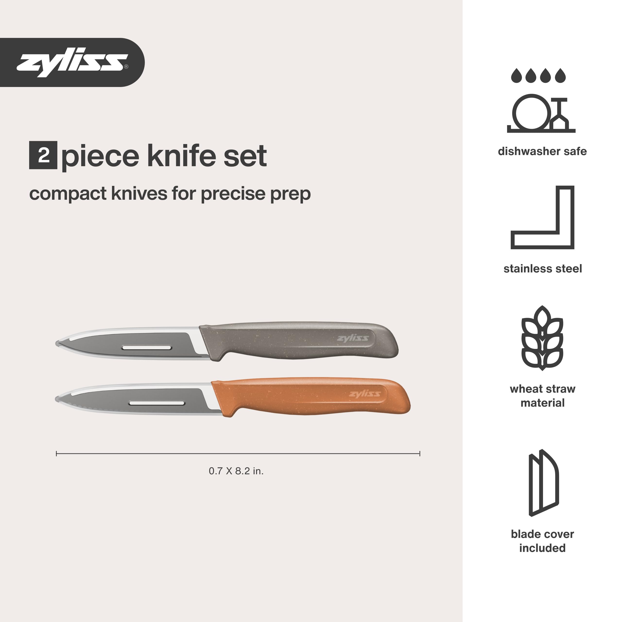 Zyliss Utility 2-Piece Paring Kitchen Knife Set | Stainless Steel