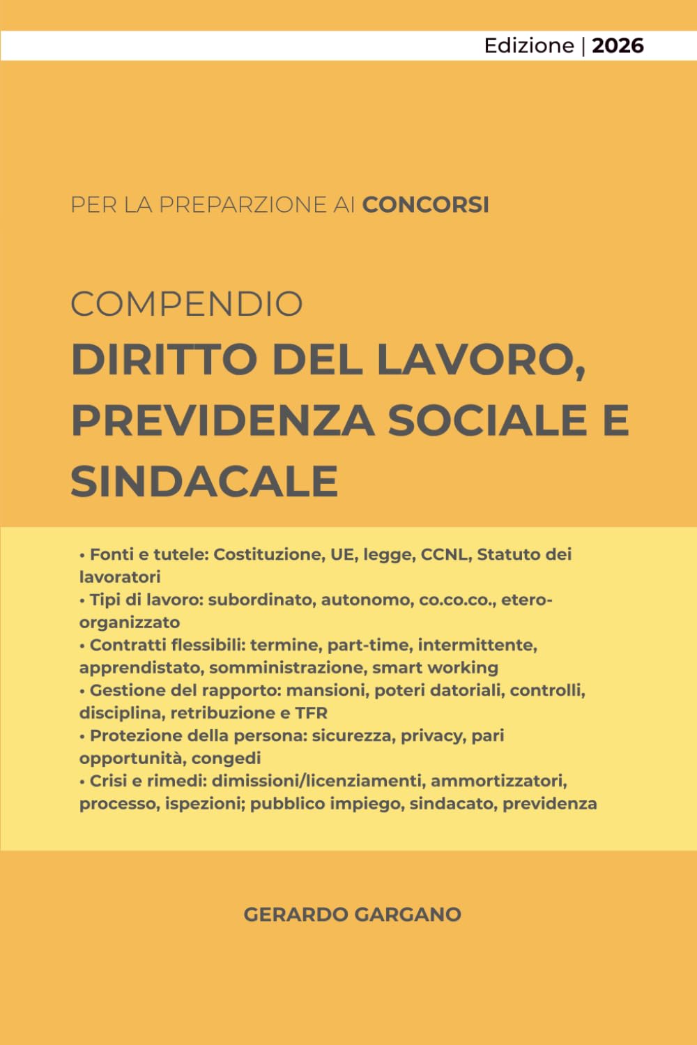 COMPENDIO DIRITTO DEL LAVORO, PROVIDENZA SOCIALE E SINDACALE: Fonti, contratto di lavoro, flessibilità, tutele e processo. Con sezioni su diritto sindacale, pubblico impiego e previdenza sociale